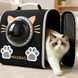 Рюкзак-переноска S-cat1 для котів 36&times;24&times;40 см чорний &bull; Рюкзак для котів S-cat1 з прозорим вікном і вентиляцією 36&times;24&times;40 см