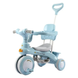 Дитячий триколісний велосипед Baby Carriage 588 блакитний з батьківською ручкою &bull; Велосипед-коляска Baby Carriage 588 для малюків з кошиком