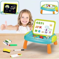 Детский столик Painting ART с магнитной обучающей доской – мольбертом для рисования мелом / маркером и изучения букв и цифр HSM-50182