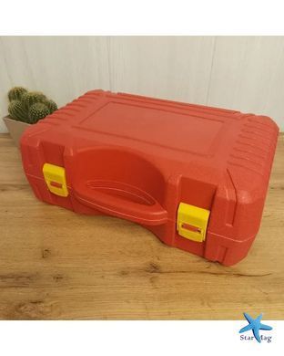 Автомобільний компресор у кейсі RED MA810 &bull; Автокомпресор 12V для шин, човнів і матраців з манометром, клемами АКБ і набором для ремонту