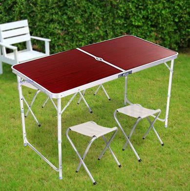 Розкладний стіл для пікніка зі стільцями Folding Table Туристичний набір Стіл + 6 стільців