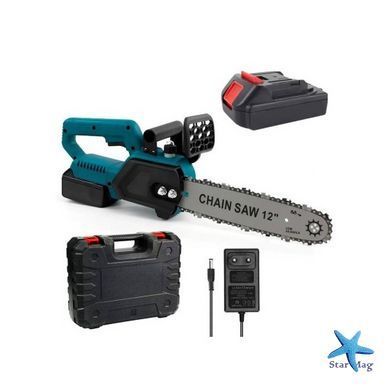Компактна акумуляторна пила CHAIN SAW з шиною 12 і двома батареями &bull; Ланцюгова пила M-9019 на акумуляторі