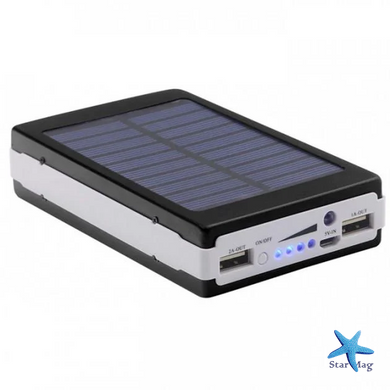 Повербанк на сонячній батареї UN-3101 SOLAR 20000mAh &bull; Портативна мобільна зарядка Power Bank з LED ліхтариком для телефону, планшета та щоденного використання