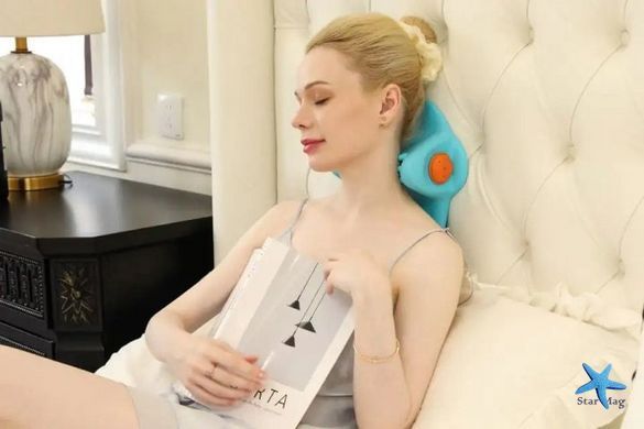 Ортопедический подголовник U-образный W22 &bull; Массажная подушка для шеи с вибромассажем и подогревом