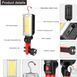 Фонарь аккумуляторный для СТО 20Вт, USB, WOW ZJ-8859 COB с магнитом и крючком 88597 ∙ Аккумуляторный фонарь WOW ZJ-8859 COB для автосервиса и мастерской