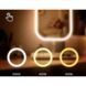 Настольное зеркало для макияжа KAR192 с LED-подсветкой белое &bull; Аккумуляторное косметическое зеркало KAR192 с сенсорным управлением, 3 режимами света и органайзером
