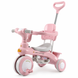 Дитячий триколісний велосипед Baby Carriage 588 рожевий з батьківською ручкою &bull; Велосипед-коляска Baby Carriage 588 для малюків з кошиком