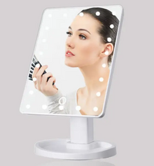 Квадратне настільне дзеркало з підсвіткою LED Smart Touch Mirror для макіяжу