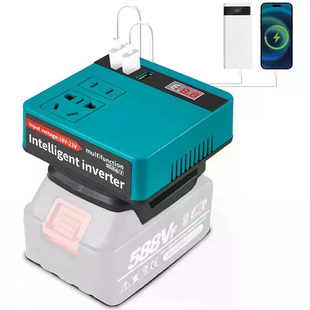 Аккумуляторный инвертор 18&ndash;21V на 220V 120W &bull; Преобразователь напряжения DC 18&ndash;21V в AC 220V 120W с розеткой и USB без аккумулятора