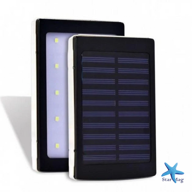 Повербанк на солнечной батарее UN-3102 SOLAR 40000mAh &bull; Портативная мобильная зарядка Power Bank с LED фонариком для телефона, планшета и повседневного использования