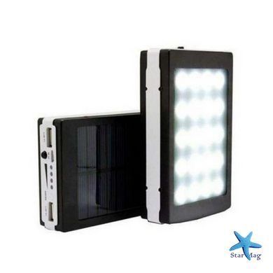 Повербанк на солнечной батарее UN-3102 SOLAR 40000mAh &bull; Портативная мобильная зарядка Power Bank с LED фонариком для телефона, планшета и повседневного использования