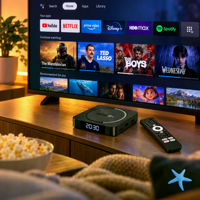Smart TV приставка I96Z18 4/32 ГБ &bull; ТВ-приставка I96Z18 Android 12 с Wi-Fi 2.4/5 ГГц, 4 ГБ RAM и 32 ГБ ROM