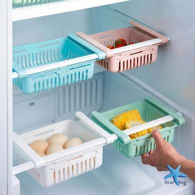 Полиця Storage Rack для холодильника &bull; Підвісний органайзер Storage Rack для холодильника з розсувним контейнером для продуктів