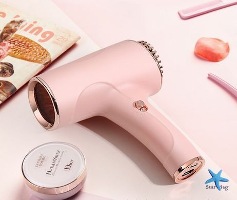 Фен беспроводной Portable Hair Dryer на USB зарядке с 2 скоростными режимами и встроенным аккумулятором