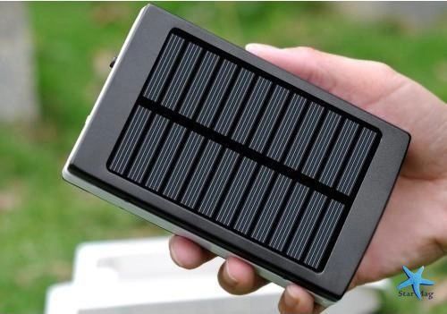 Повербанк на солнечной батарее UN-3102 SOLAR 40000mAh &bull; Портативная мобильная зарядка Power Bank с LED фонариком для телефона, планшета и повседневного использования