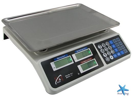 Весы торговые электронные Smart DT-809 до 50 кг ∙ деление 2 г