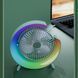 Вентилятор настольный аккумуляторный с RGB подсветкой, вращением 180&deg; и USB зарядкой