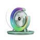 Вентилятор настольный аккумуляторный с RGB подсветкой, вращением 180&deg; и USB зарядкой