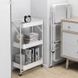 Металева етажерка на коліщатках Sliding shelf 2011 &bull; Пересувна складна стійка з трьома полицями для аксесуарів
