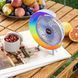 Вентилятор настольный аккумуляторный с RGB подсветкой, вращением 180&deg; и USB зарядкой