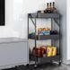 Металева етажерка на коліщатках Sliding shelf 2011 &bull; Пересувна складна стійка з трьома полицями для аксесуарів
