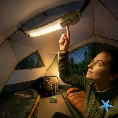 Надувний кемпінговий ліхтар KL-D90 &bull; Акумуляторний LED-світильник для намету з USB-C, магнітним кріпленням та IP66