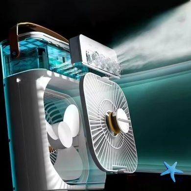 Настільний вентилятор з функцією зволожувача Air Cooler Fan Міні вентилятор - кондиціонер з відділенням для льоду