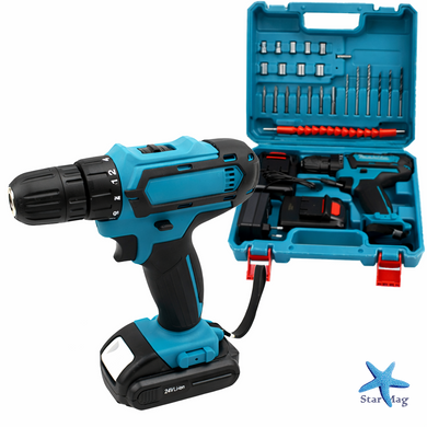 Шуруповерт акумуляторний 550 DWE 24V 3AH &middot; Дриль з Набором інструментів 24 предмети