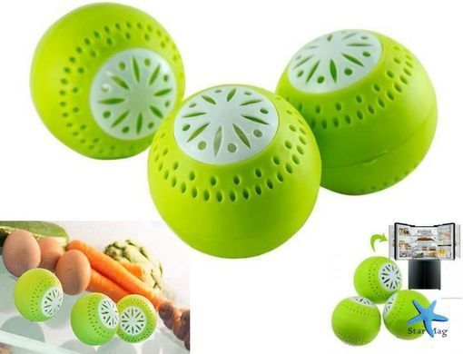 Кульки для холодильника Fridge Balls для усунення запахів ∙ Поглинач запахів Fridge Balls для дому