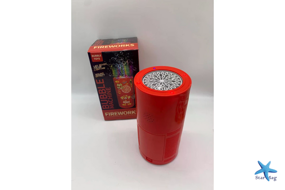 Автомат для мильних бульбашок Bubble Machine Fireworks з LED-підсвіткою та звуком &bull; Дитяча машина для бульбашок з акумулятором USB