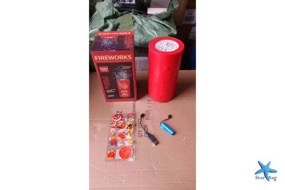 Автомат для мильних бульбашок Bubble Machine Fireworks з LED-підсвіткою та звуком &bull; Дитяча машина для бульбашок з акумулятором USB