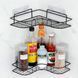 Угловая металлическая полка-держатель для ванной комнаты Storage Rack ∙ Металлическая проволочная угловая настенная полка Storage Rack