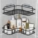 Угловая металлическая полка-держатель для ванной комнаты Storage Rack ∙ Металлическая проволочная угловая настенная полка Storage Rack