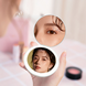 Карманное круглое зеркало для макияжа с LED подсветкой Pocket Mirror USB