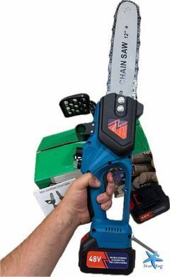 Акумуляторна ланцюгова пилка Chain Saw 12"  M-9020 &middot; Ручна електропилка 48В з індикатором масла для обрізання гілок