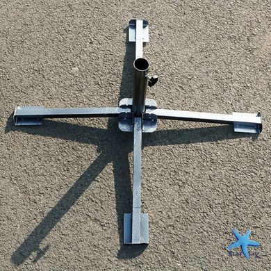 Підставка металева під парасолю діаметр 3.5 см &bull; Складна хрестовина для торгової парасолі