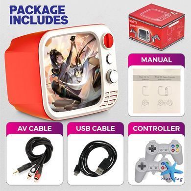 Ігрова консоль H7 Mini TV РЕТРО 740 ігор + 2 джойстики ∙ Портативна ретро-консоль H7 з екраном та джойстиками
