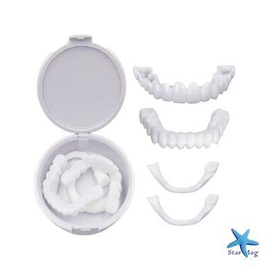 Съемные виниры для зубов Snap On Smile на 2 челюсти &bull; Накладные виниры на верхнюю и нижнюю челюсть для красивой улыбки