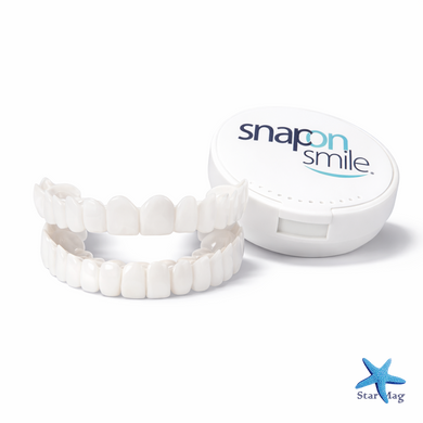 Съемные виниры для зубов Snap On Smile на 2 челюсти &bull; Накладные виниры на верхнюю и нижнюю челюсть для красивой улыбки