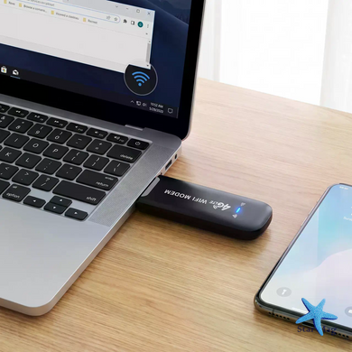 4G модем AND 5559 черный &bull; USB Wi-Fi роутер 4G LTE Plug and Play до 150 Мбит/с для дома, дачи и поездок