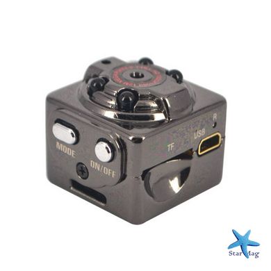 Міні камера SQ8 з мікрофоном та датчиком руху на прищіпці ∙ Нічне бачення ∙ Кольоровий запис Full HD 1080P 12 Мп ∙ micro SD ∙ USB