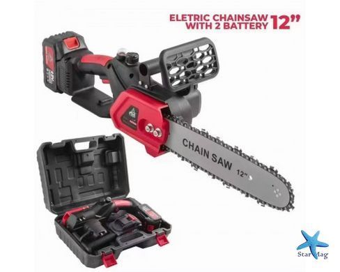 Акумуляторна ланцюгова пилка Chain Saw 12"  M-9020 &middot; Ручна електропилка 48В з індикатором масла для обрізання гілок