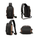 Нагрудна сумка Backpac XL-1514100 чорно-сіра маленька &bull; Сумка через плече з протикрадіжним кодовим замком для міста, поїздок і документів