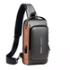 Нагрудна сумка Backpac XL-1514100 чорно-сіра маленька &bull; Сумка через плече з протикрадіжним кодовим замком для міста, поїздок і документів