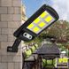 Вуличний ліхтар із сонячною панеллю LED Solar Street Light BL BK 120-6COB ∙ Акумуляторний світильник з датчиком руху та пультом 2200mA на сонячній батареї