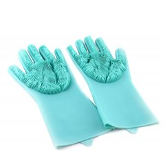 Багатофункціональні силіконові рукавички для уборки та миття посуду Magic Silicone Gloves Чудо - Рукавички універсальні з ворсом