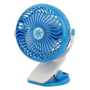 Вентилятор Мини USB с прищепкой Mini fan LY-582 &bull; Портативный настольный вентилятор с аккумулятором и креплением