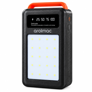 Power Bank Aroimac 69-88 100000 mAh черный &bull; Внешний аккумулятор Aroimac 69-88 100000 mAh с LED-фонарем и цифровым индикатором