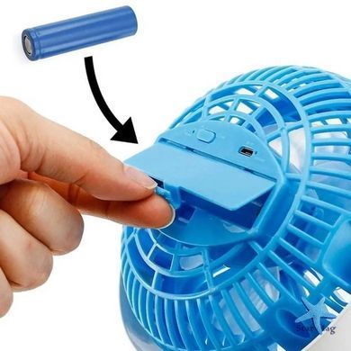 Вентилятор Мини USB с прищепкой Mini fan LY-582 &bull; Портативный настольный вентилятор с аккумулятором и креплением