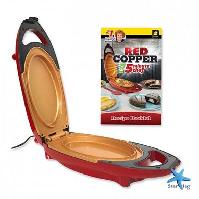 Инновационная электросковорода Red Copper 5 Minutes Chef · Электрическая сковорода скороварка для вторых блюд